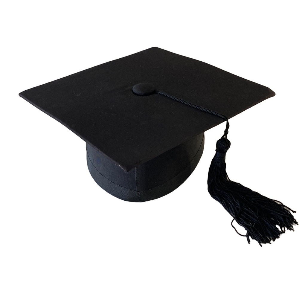 Sainthill Levine & Co. Vintage Black Graduation Cap with Tassel